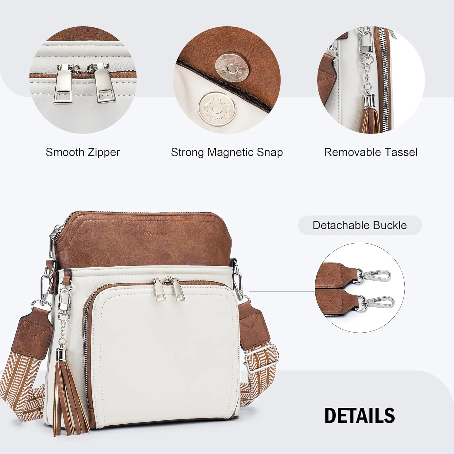 Crossbody Purse for Women,Lightweight Medium Crossbody Bag Soft Leather Women's Shoulder Handbags with Tassel