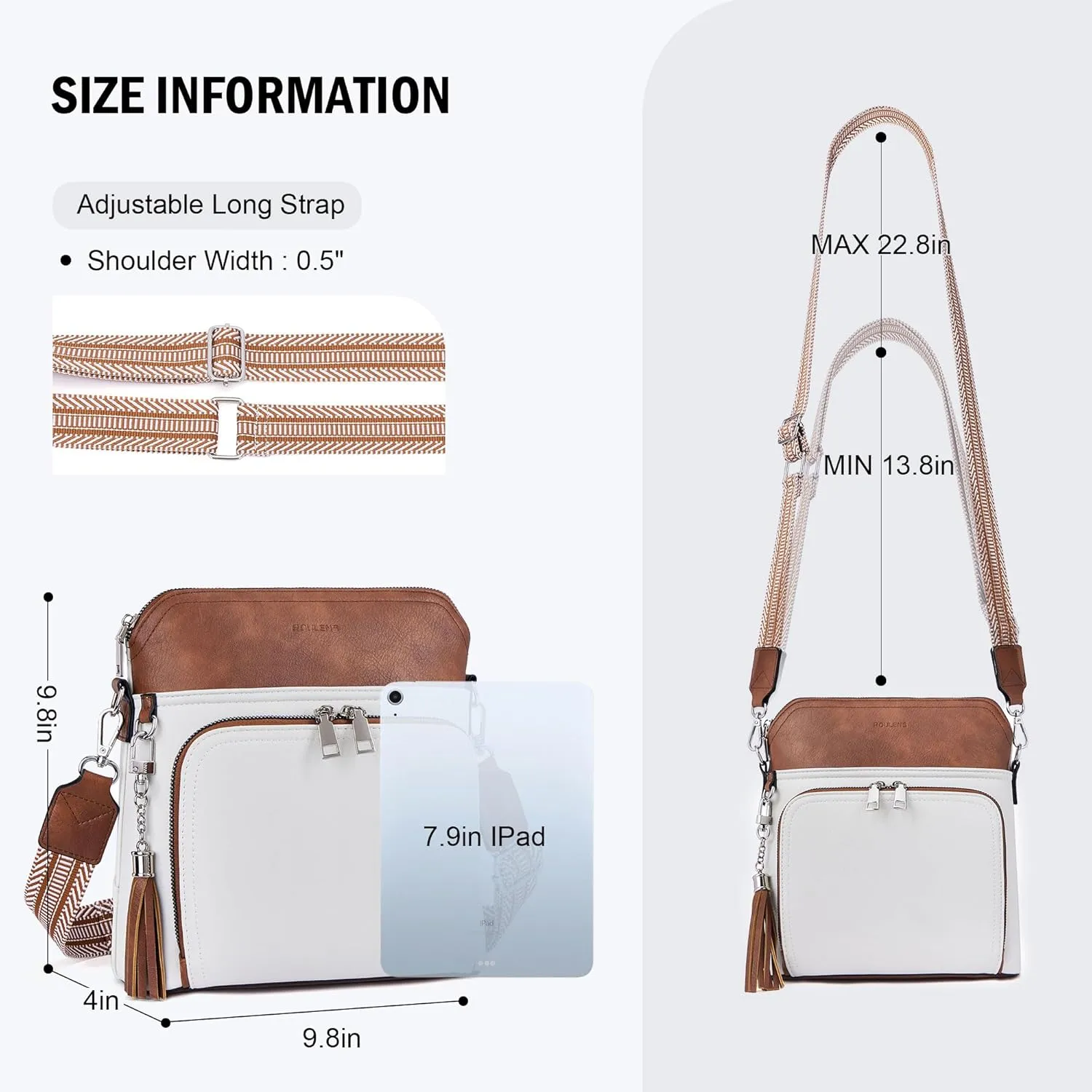 Crossbody Purse for Women,Lightweight Medium Crossbody Bag Soft Leather Women's Shoulder Handbags with Tassel