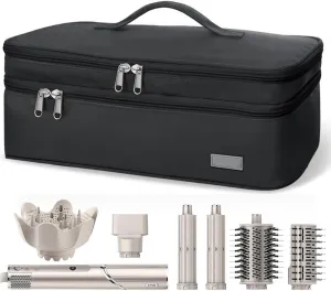 Cruise Essentials 2025 Hair Tools Travel Bag Compatible for Shark Flex Style Dyson Airwrap, Hair Dryer Storage Travel Case, Haircare Accessories Organizer Double Layer Design & Shock Absorption