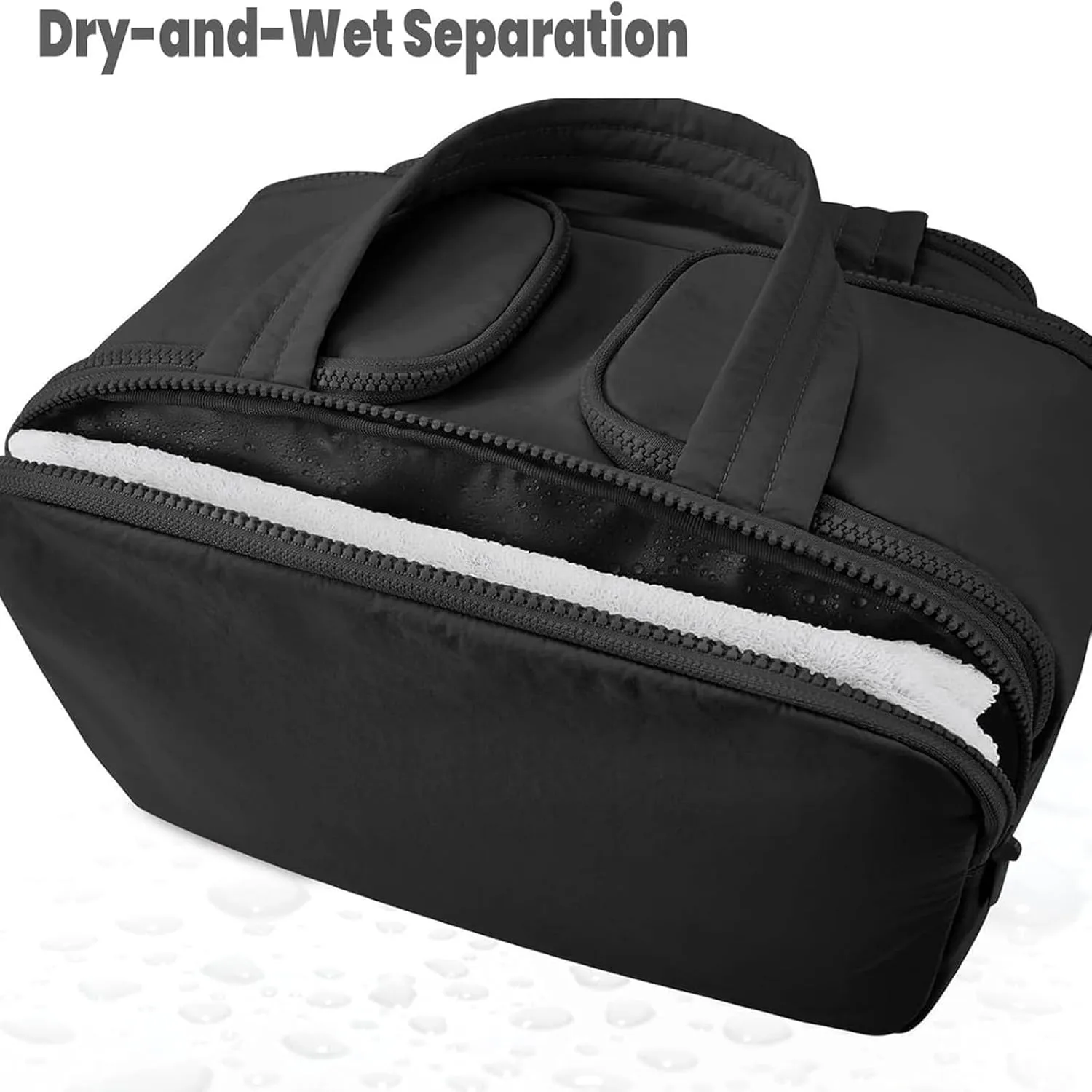 Cureaway Travel Cosmetic Bag, Large Capacity Wide-Open Travel Cosmetic Bag, 4-In-1 Puffy Multi-Functional Toiletry Bag for Women, Wash Pouch Portable Hanging Organizer (Gray)