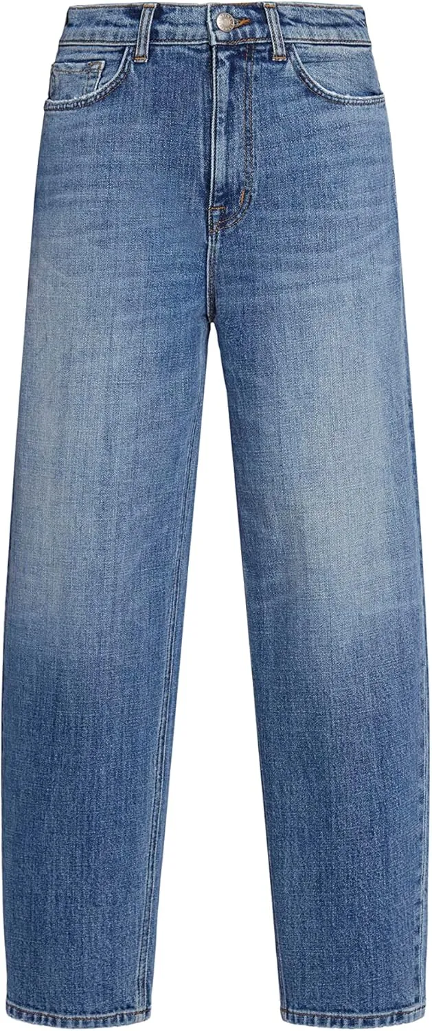 Current/Elliott Women’s The Jaunt – Balloon Leg High Waisted Jeans in Dunes Blue