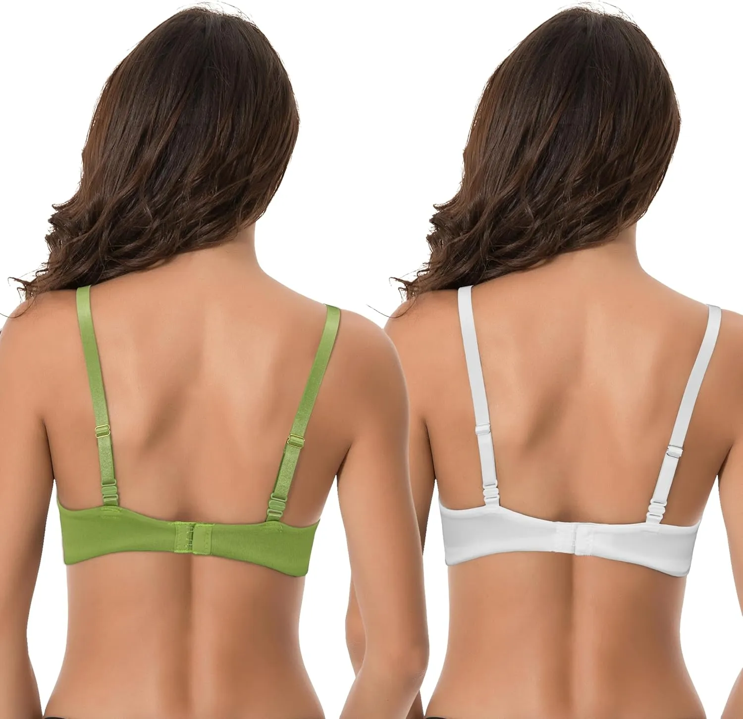 Curve Muse Women's Plus Size Padded Underwire Convertible Full Coverage Bra