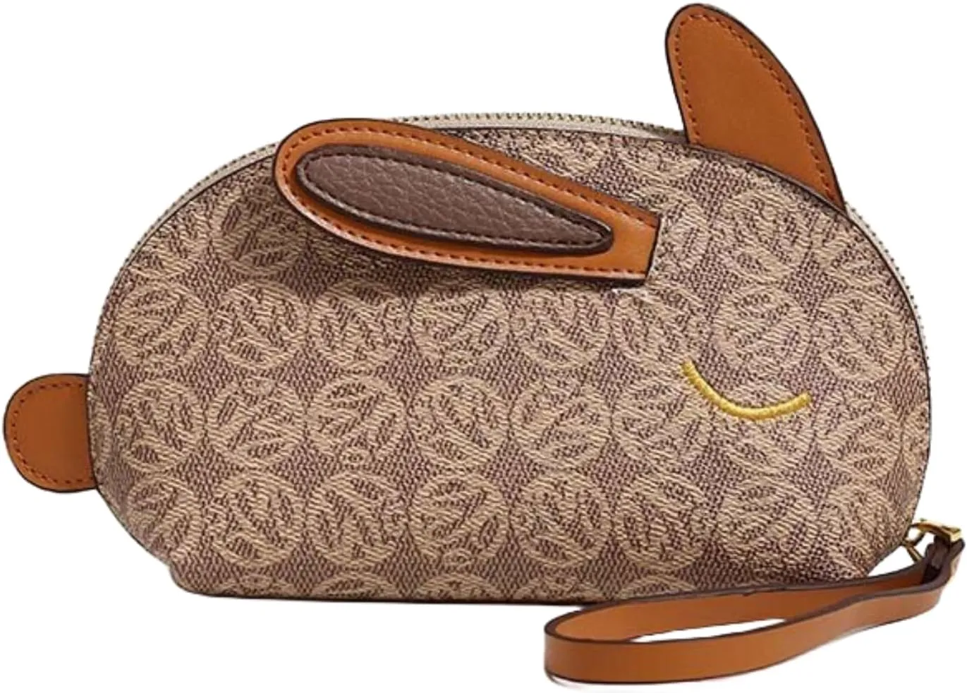 Cute Bunny Wristlet Handbag Small Chic Fashion Clutch Purse for Women Kawaii PU Leather Fashion Trendy Travel Pouch