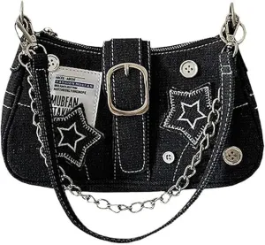 Cute Y2k Purse, Hand Bag Star Pattern Y2k Accessories Punk Style for Women Vintage Bag