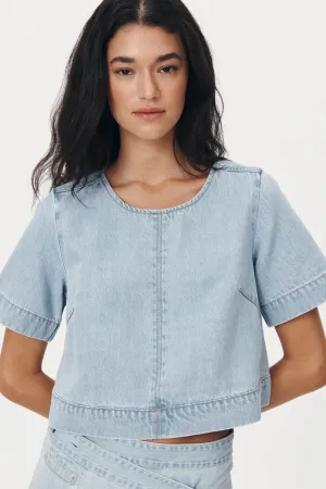 Davie Denim Top Azul