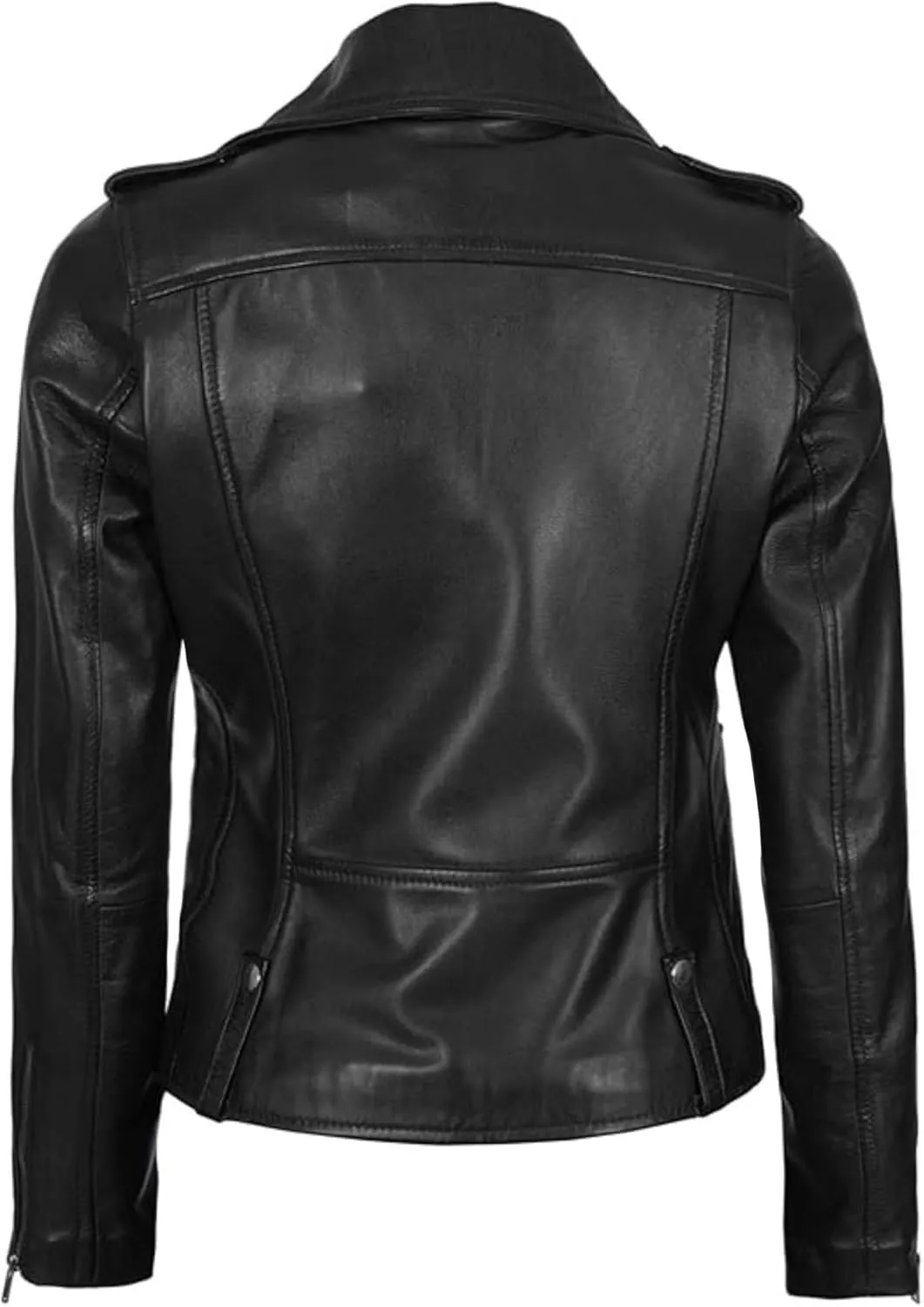 Decrum Asymmetrical Real Leather Jacket Women – Trendy Fashion Lambskin Womens Leather Jacket