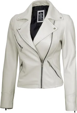 Decrum Asymmetrical Real Leather Jacket Women – Trendy Fashion Lambskin Womens Leather Jacket