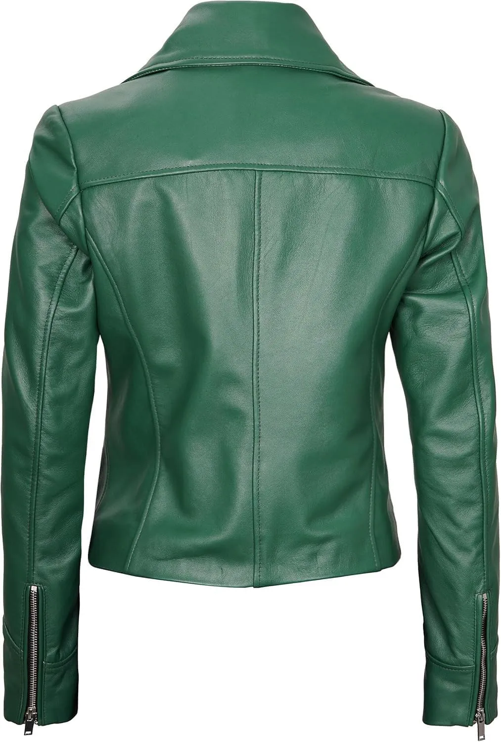 Decrum Asymmetrical Real Leather Jacket Women – Trendy Fashion Lambskin Womens Leather Jacket
