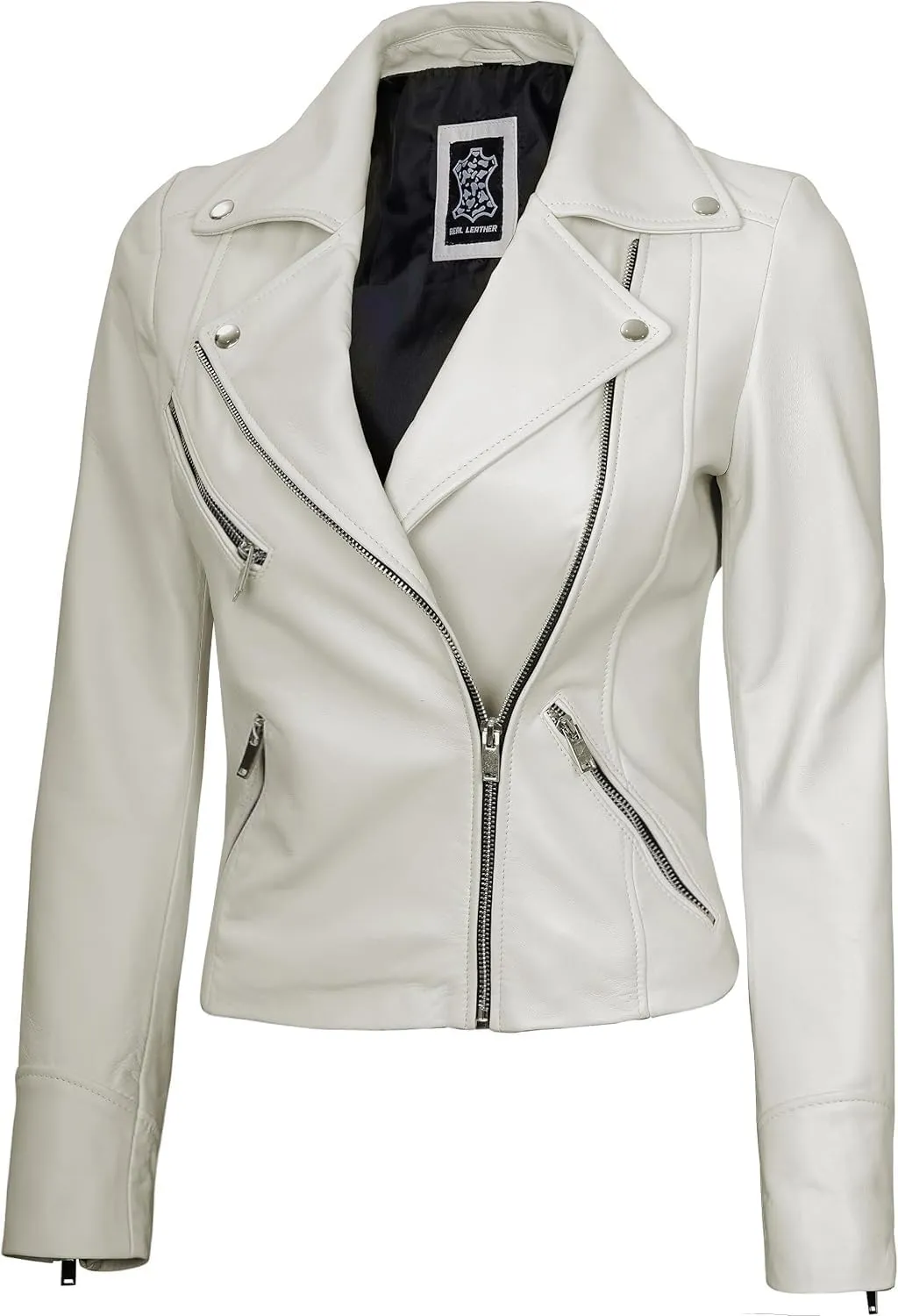 Decrum Asymmetrical Real Leather Jacket Women – Trendy Fashion Lambskin Womens Leather Jacket