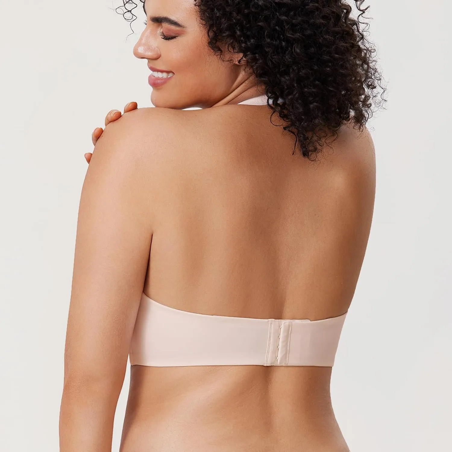 DELIMIRA Women's Strapless Bra Minimizer Seamless Underwire Unlined Bandeau for Big Bust