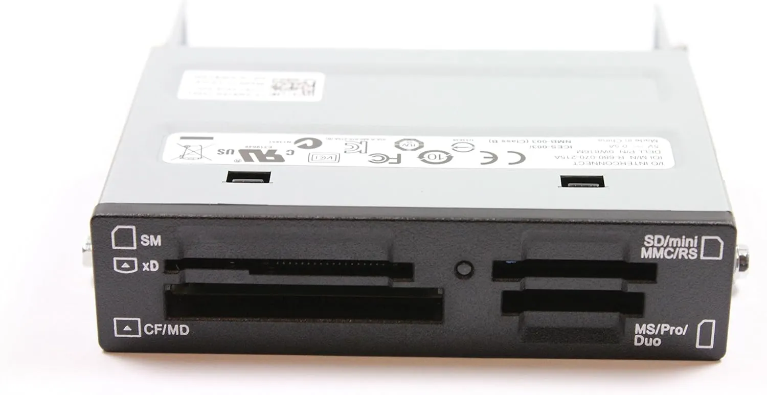 Dell OptiPlex 780 960 980 19-way Media & Flash Card Reader 19-in-1 SM XD CF MD SD MINI MMC RS MS PRO DUO W812M G7V21 W816M