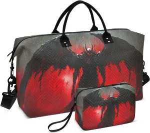 Demon Dark Wings Duffel Bag for Traveling, Travel Bag Gym Bag, with Multiple Interior Pockets Shoulder Weekender Bag for Women Men with Toiletry Bag 20.5L x 7.9W x 13.8H