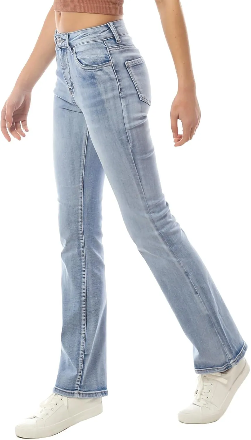 Design by Olivia Women's Sexy Stylish Flare Bell Bottom Slim Bootcut Jean