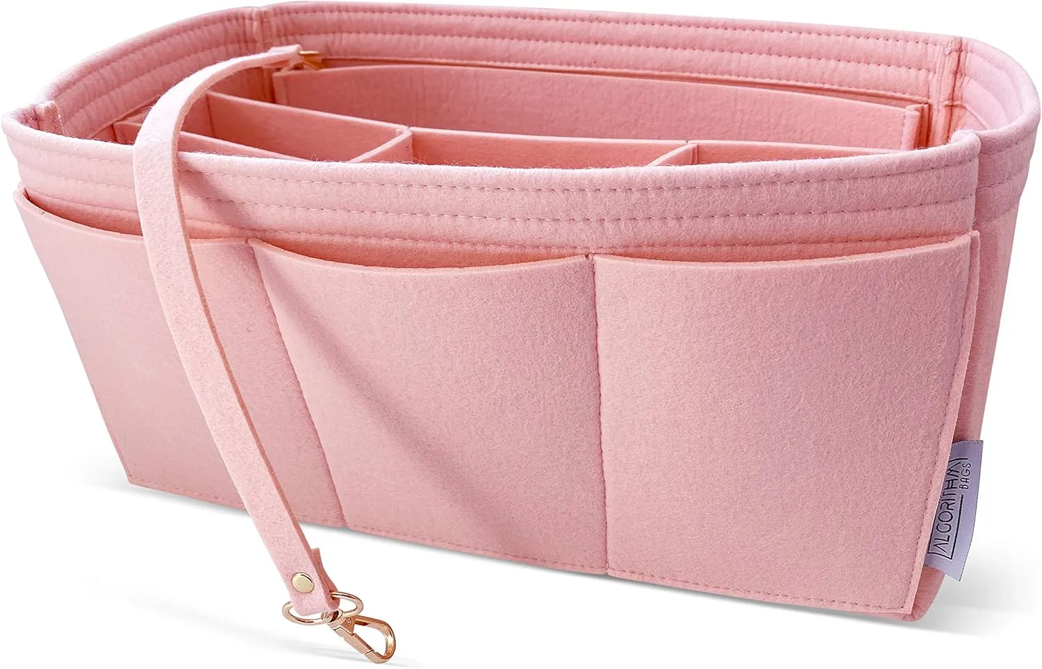 design for LV Neverfull NF GM Purse Organizer Handbag Insert Liner, 3mm Felt (Rose Ballerine)