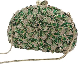 Diamond-encrusted Dinner Bag Women's Dinner Dress With Diamond-encrusted Clutch Bag