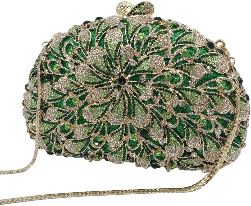 Diamond-encrusted Dinner Bag Women's Dinner Dress With Diamond-encrusted Clutch Bag