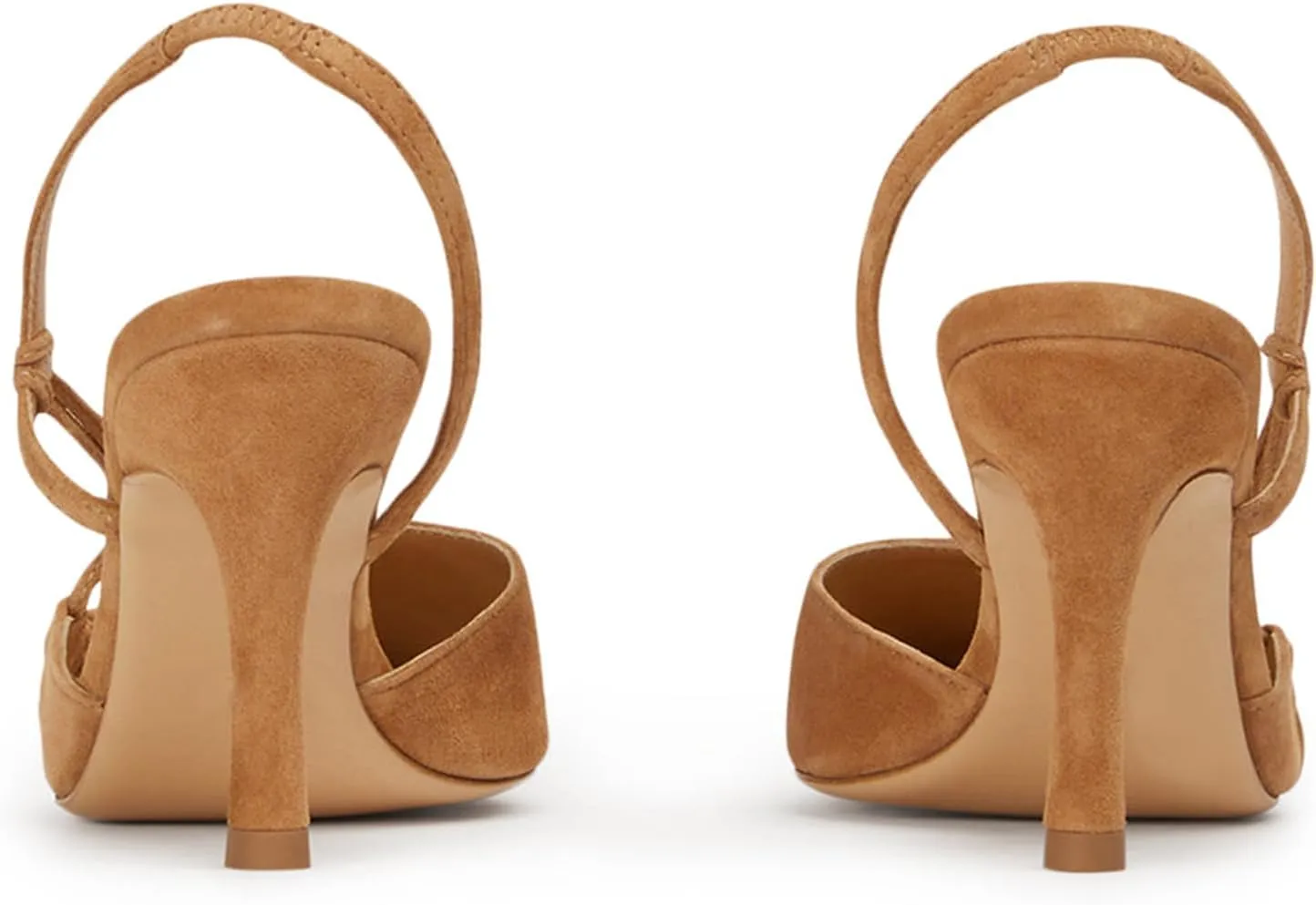 DOEYG Pointed Toe Slingback Heels for Women Sexy Buckle Strap Slingback Pumps Stiletto Heels Wedding Party Dress Backless Heeled Pumps