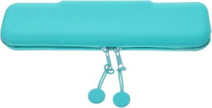 DOITOOL Portable Makeup Brush Storage Bag Makeup Brush Traveling Case Travel Cosmetic Tool Bag Candy Toolkit, Green, 20.5x5.5x2.7cm