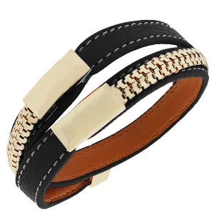 Double Row Black Bracelet