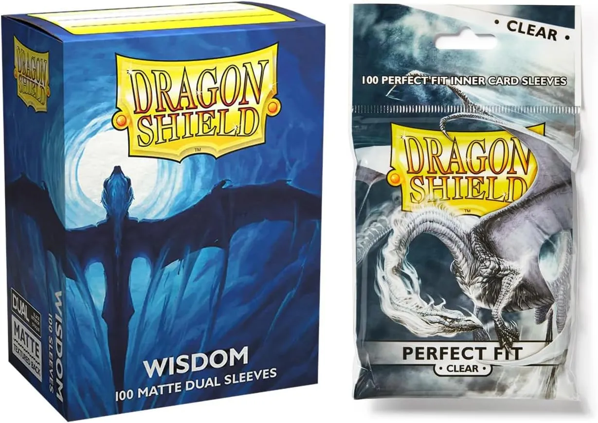 Dragon Shield 100 Count Standard Size Dual Matte Card Sleeves (100 Standard Size Sleeves   Perfect Fits, Matte Wisdom)