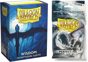 Dragon Shield 100 Count Standard Size Dual Matte Card Sleeves (100 Standard Size Sleeves   Perfect Fits, Matte Wisdom)