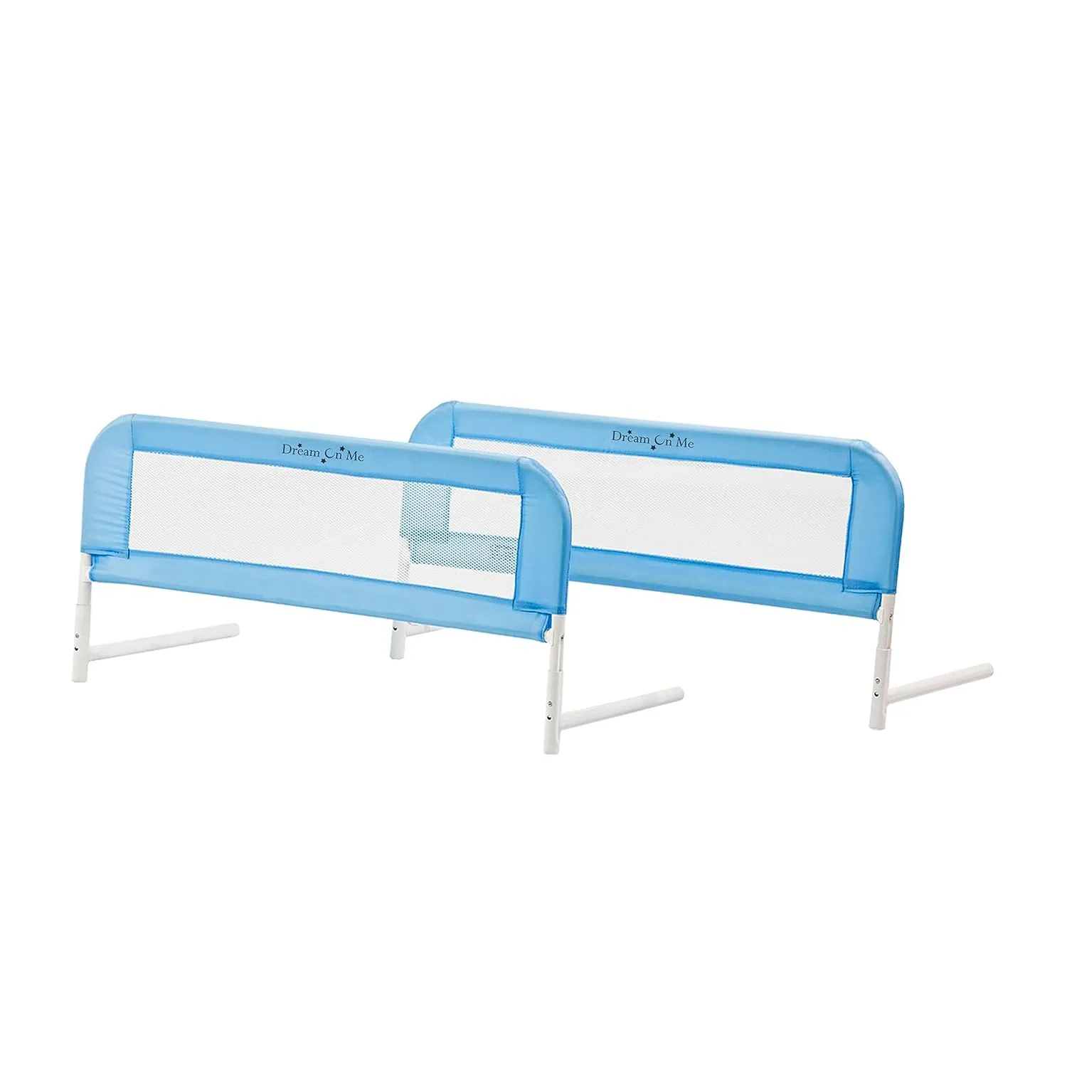 Dream On Me Lightweight Mesh Security Adjustable Bed Rail Double Pack with Breathable Mesh Fabric in Blue, 2 Count (Pack of 1)