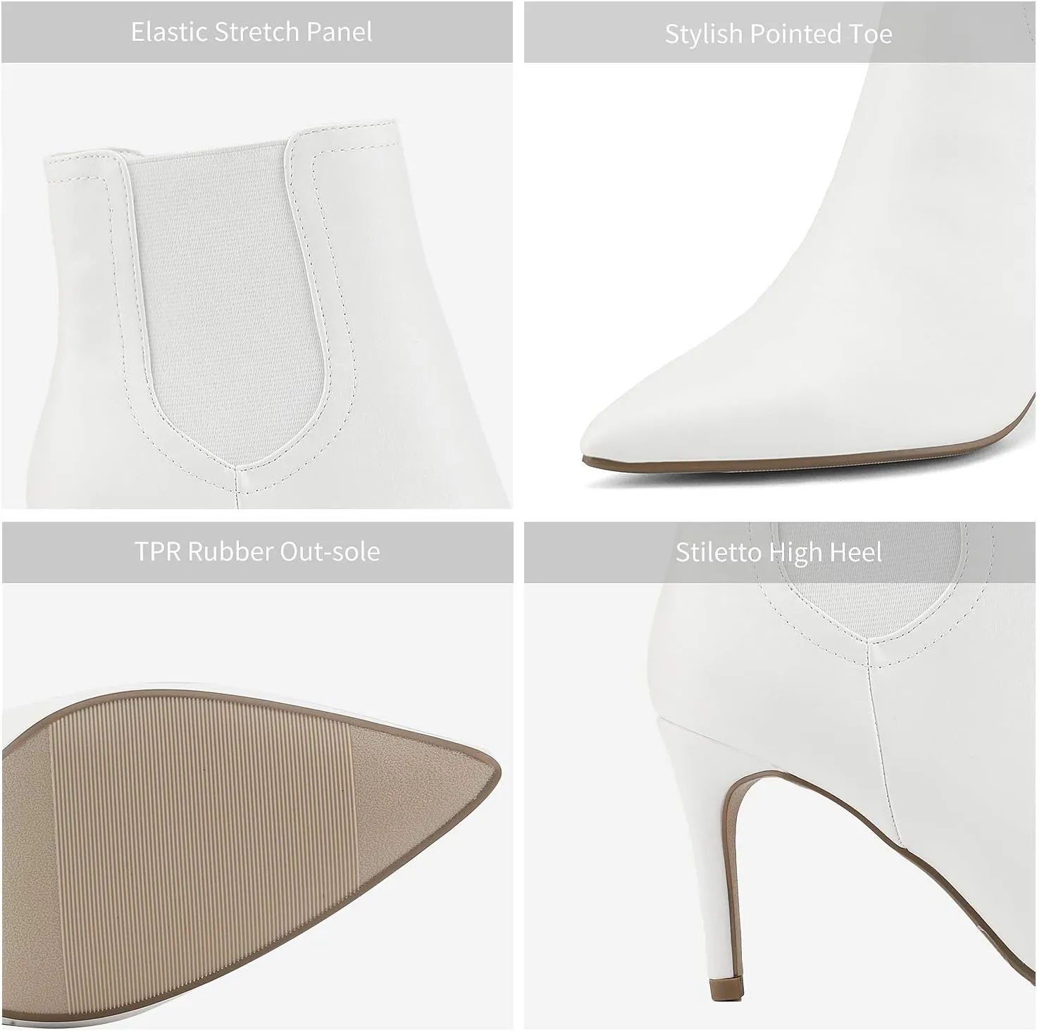 DREAM PAIRS Women's Pointed Toe Stiletto High Heel Ankle Booties