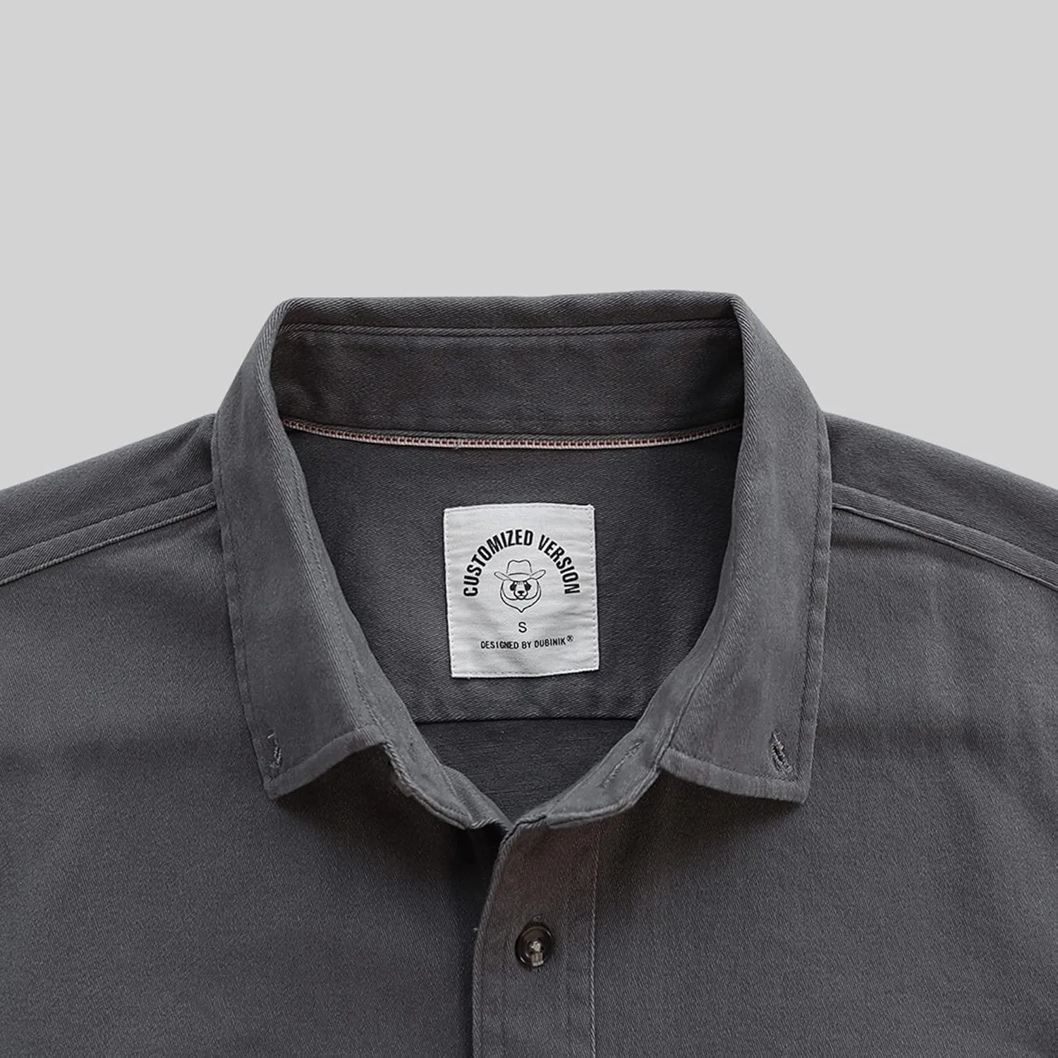 Dubinik® Denim Shirt Men Mens Denim Shirts Long Sleeve Mens Denim Button Down Shirt Cotton Regular Fit Casual Work Shirts