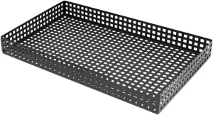 DYNWAVE Iron Tray Tabletop Tray Catchall Tray Black Basket Jewelry Organizer for Pocket Stuff Office Equipment Jewelry Keys Bedroom, Small