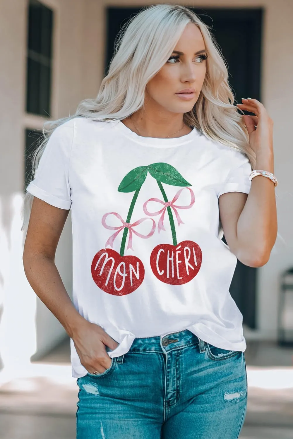 Ecosunny T-Shirt for Women White It's A Good Day to Drink ON A Boat Slogan Graphic Tee