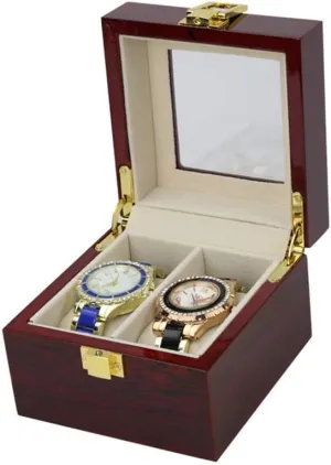 Elegant Watch Box Watch Display Organizer Watch Case Holder 3/6 Grids Watch Box with Compartments Transparent Window Jewellery Display Box with Lid Removable Pads for Men Women(Photo Color One Size)