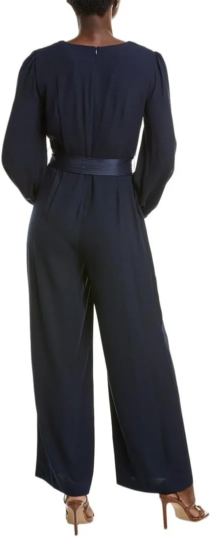 Eliza J womens Faux Wrap Long Sleeve Jumpsuit