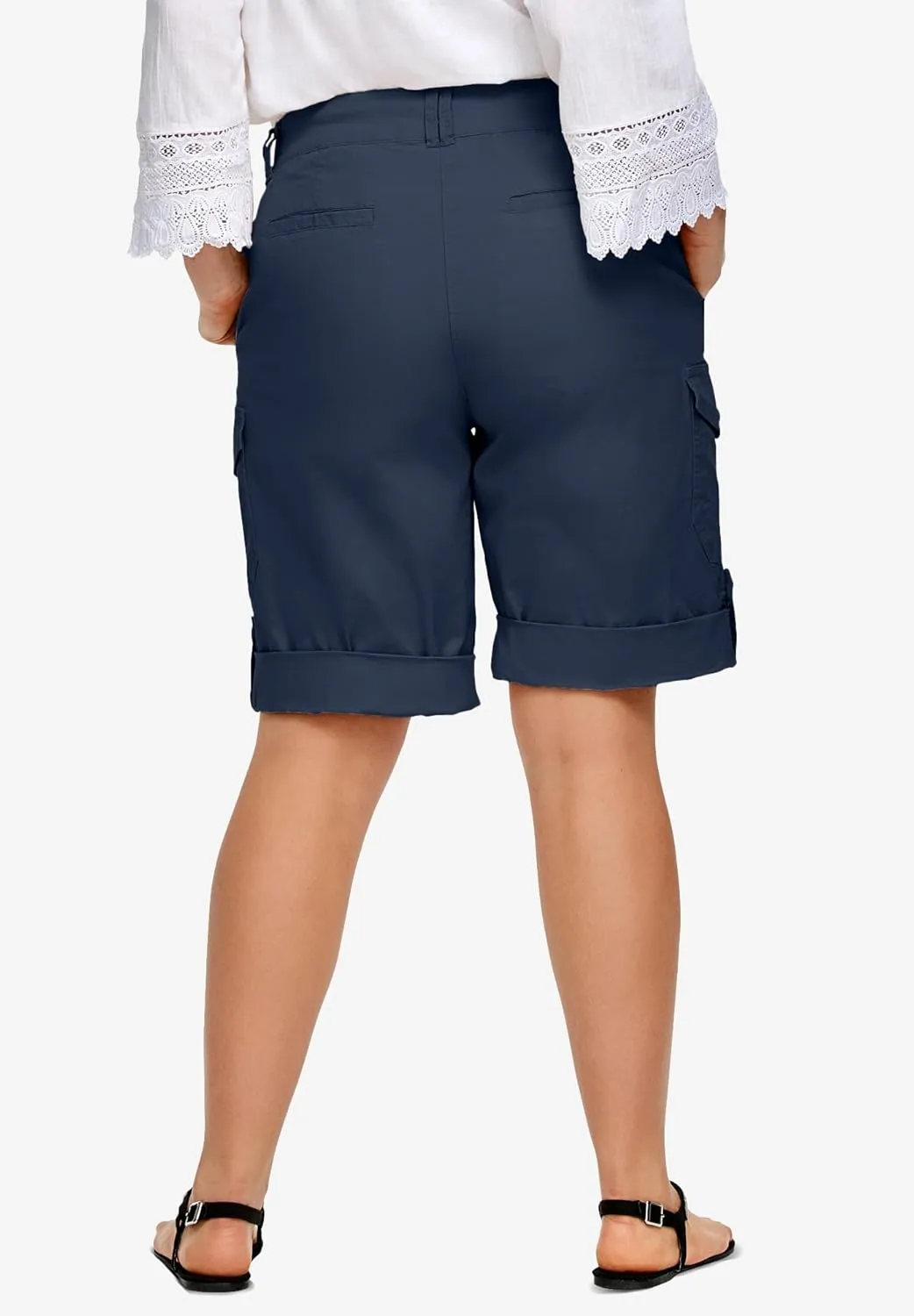 ellos Plus Size Convertible Cargo Shorts