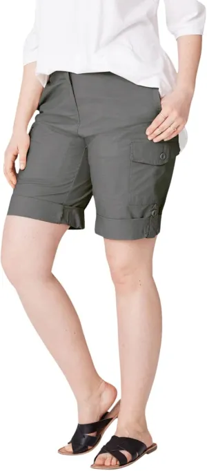 ellos Plus Size Convertible Cargo Shorts