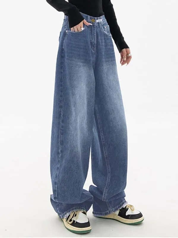 EMMIOL Jeans for Women Wide Leg Baggy Jeans High Waist Y2K Cargo Pants Casual Loose Boyfriends Trousers Vintage Streetwear