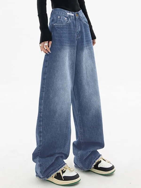 EMMIOL Jeans for Women Wide Leg Baggy Jeans High Waist Y2K Cargo Pants Casual Loose Boyfriends Trousers Vintage Streetwear