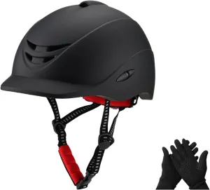 Equestrian Helmets, Gloves for Horseback Riding, Training Safety Gear, Riding Helmet Suit for Youth, Women, Man, Adult