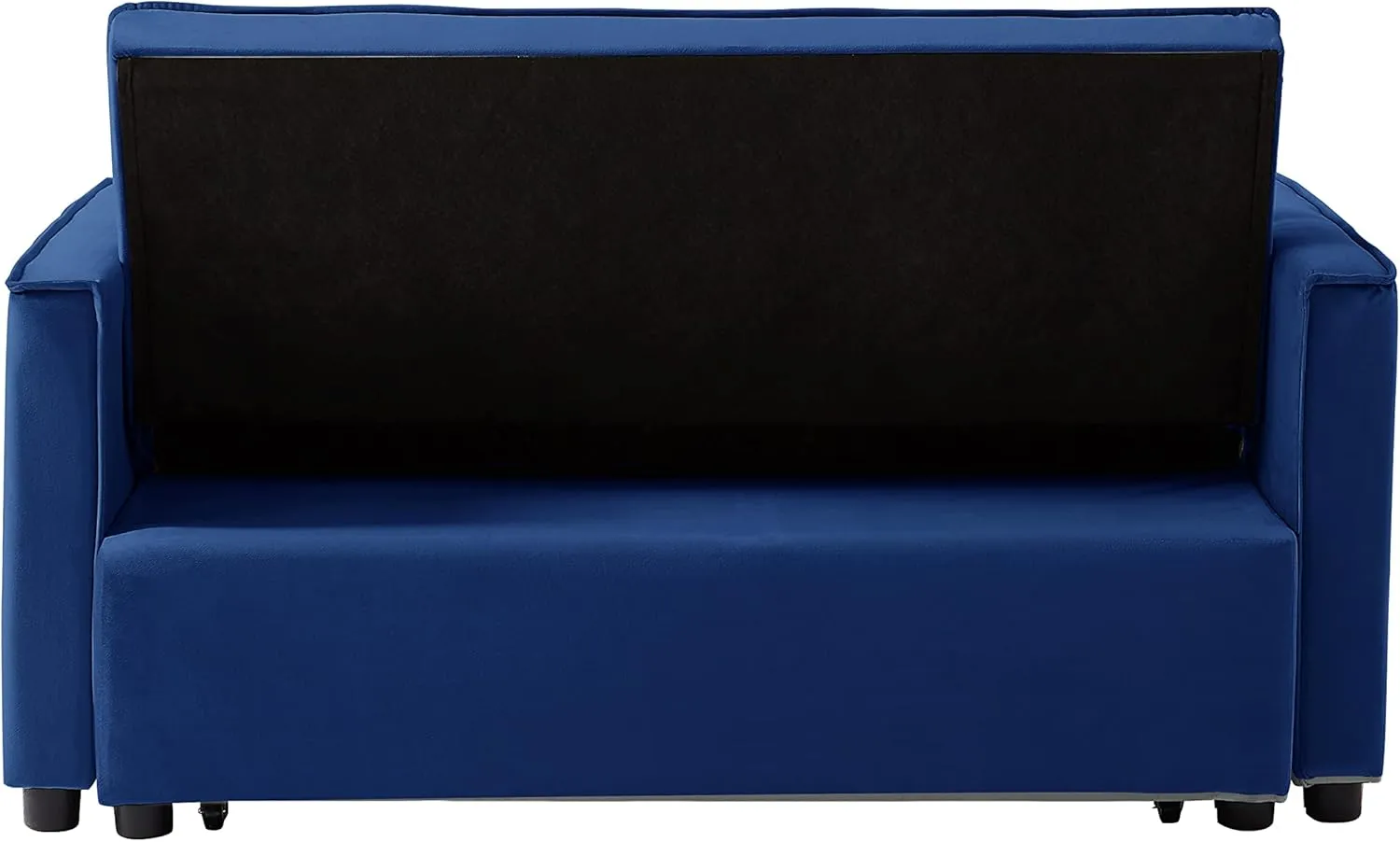 ERYE Modern Loveseat Sofabed 3 in 1 Convertible Sleeper Sofa Bed for Living Room, Velvet Upholstered Tufted Loveseat Sofa Lounge Daybed W/Pull Out Sleeper Couch Bed, Side Pockets and 2 Lumbar Pillows