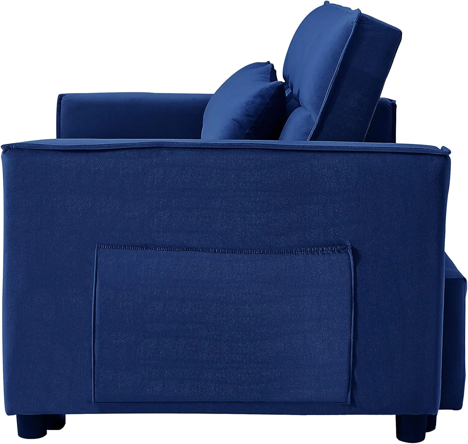 ERYE Modern Loveseat Sofabed 3 in 1 Convertible Sleeper Sofa Bed for Living Room, Velvet Upholstered Tufted Loveseat Sofa Lounge Daybed W/Pull Out Sleeper Couch Bed, Side Pockets and 2 Lumbar Pillows