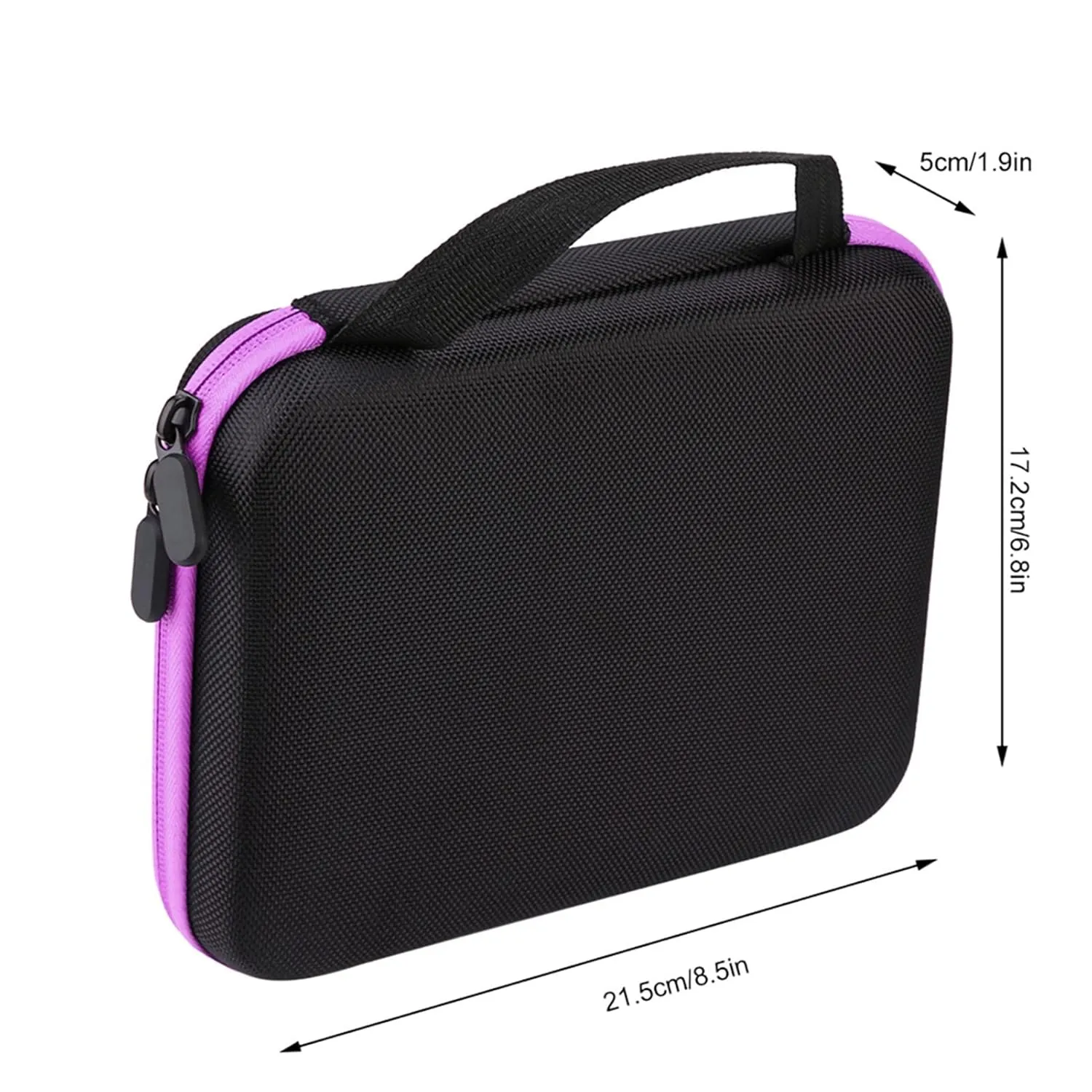 Essential Oil Storage Bag, 63 Slot Oil Carrying Case, Essential Oil Storage Holder, Nail Varnish Storage Bag (Purple)
