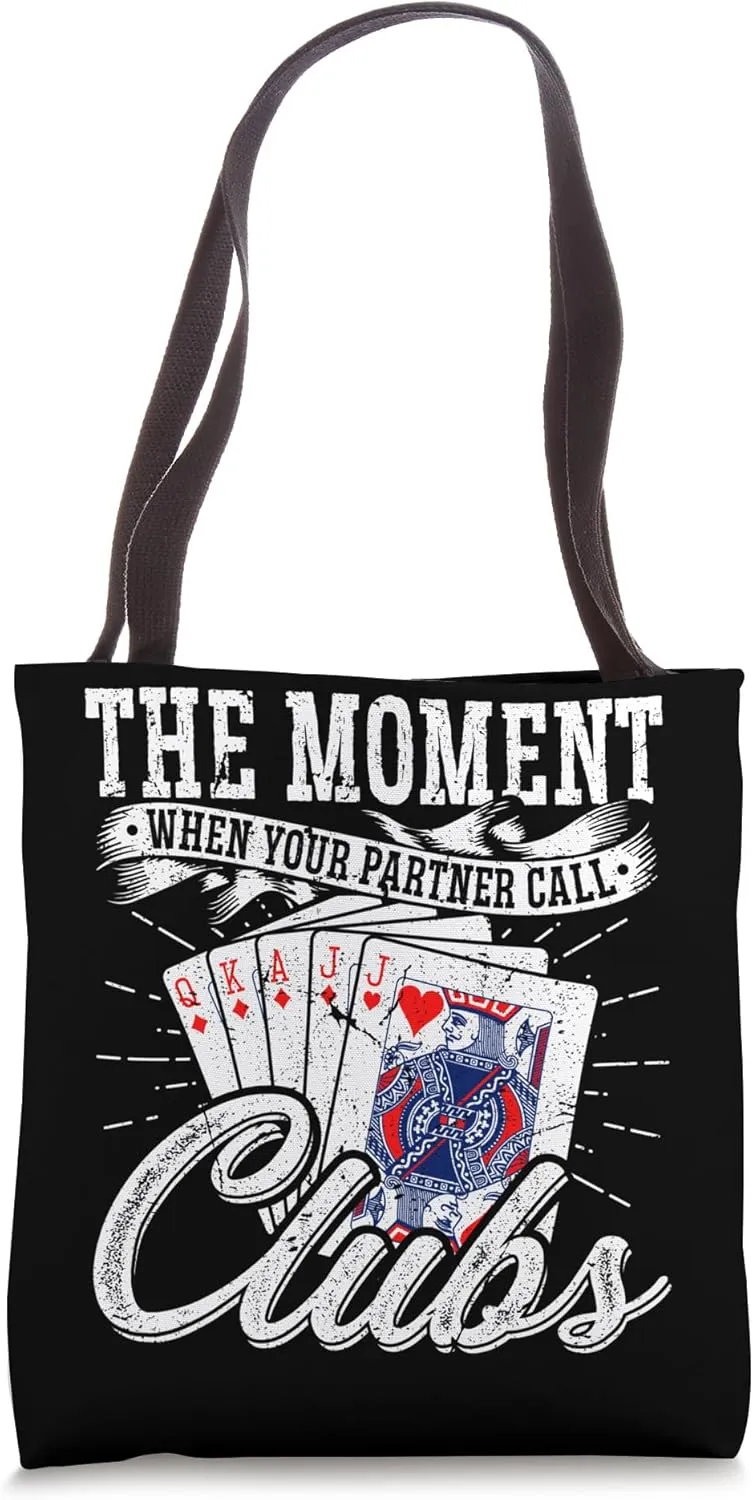 Euchre Card Game Lover Euchre Partner Call Clubs Tote Bag