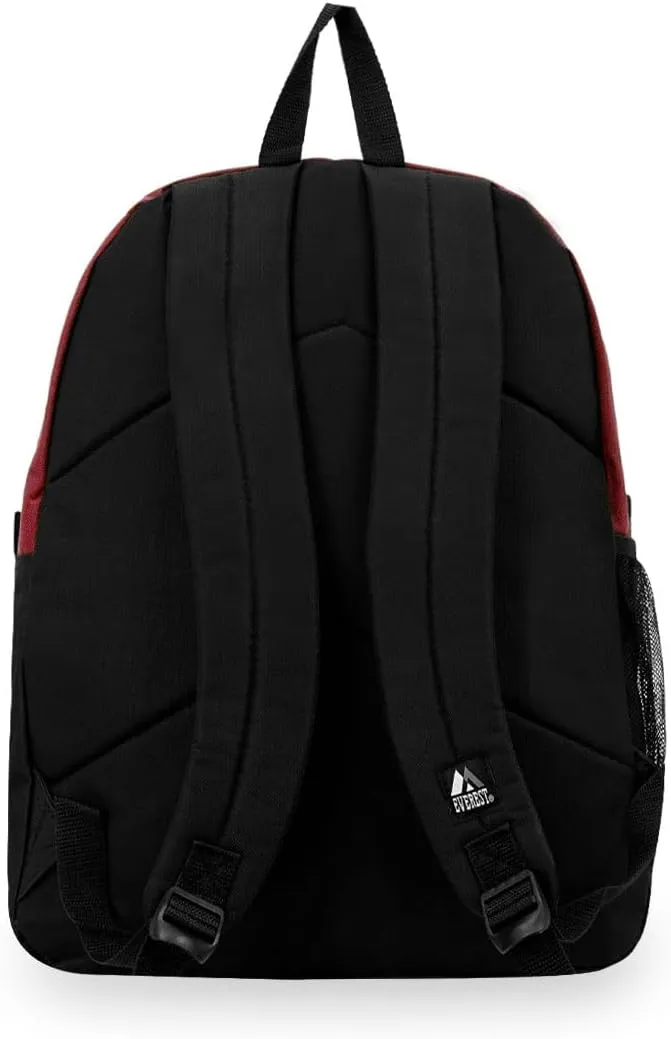 Everest Double Main Compartment Backpack, Burgandy, One Size