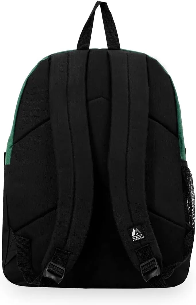 Everest Double Main Compartment Backpack, Dark Green, One Size