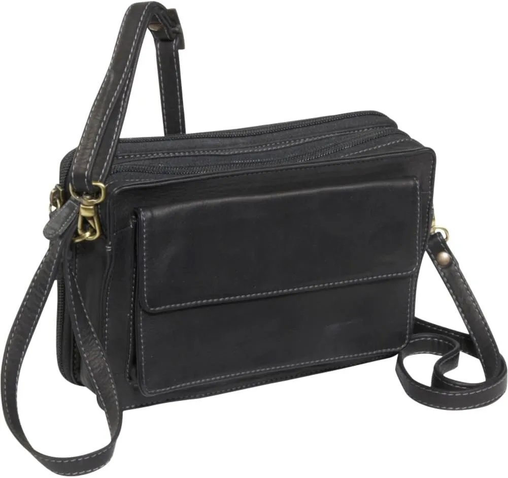 Ew Top Zip with Rear Organizer, Black, One Size