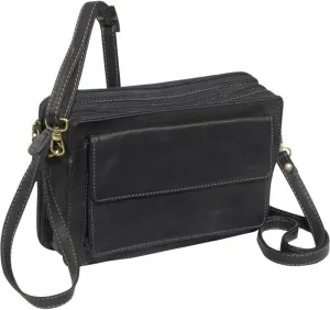 Ew Top Zip with Rear Organizer, Black, One Size