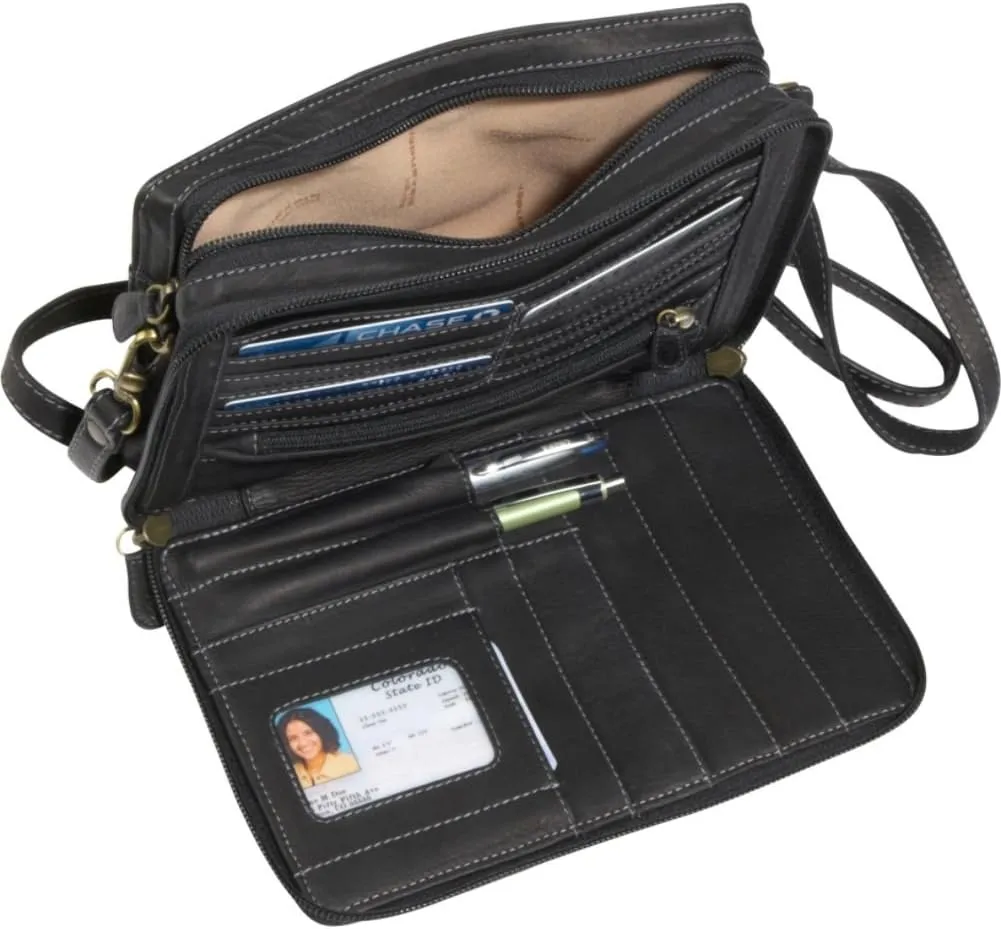 Ew Top Zip with Rear Organizer, Black, One Size