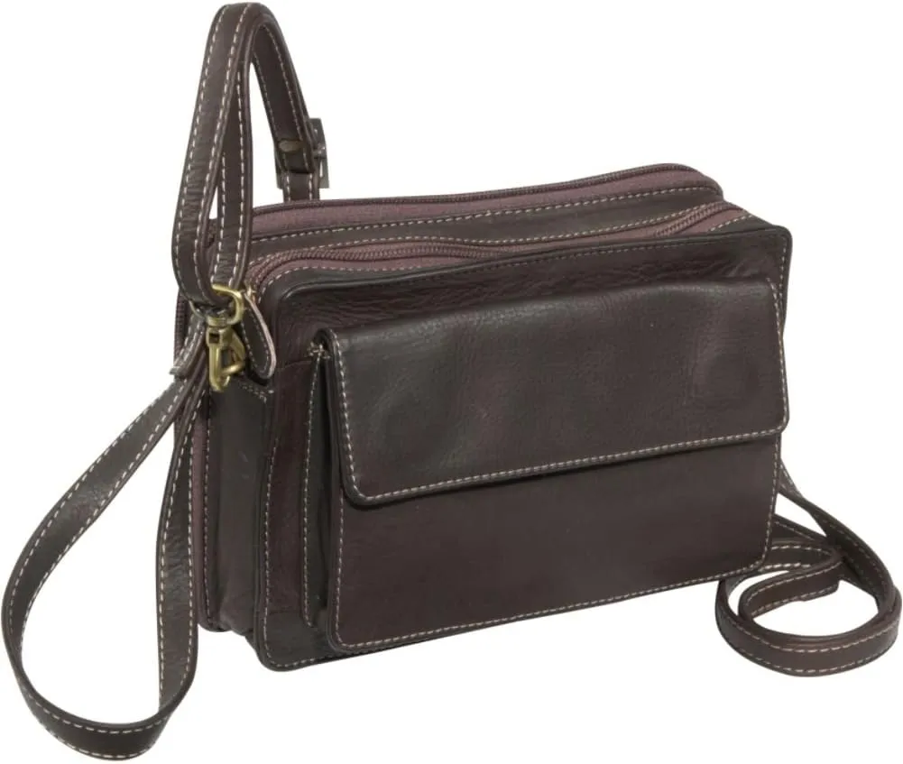 Ew Top Zip with Rear Organizer, Brown, One Size