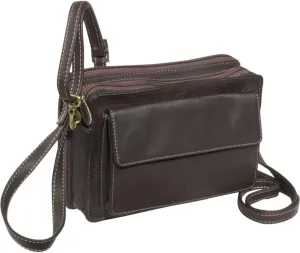 Ew Top Zip with Rear Organizer, Brown, One Size