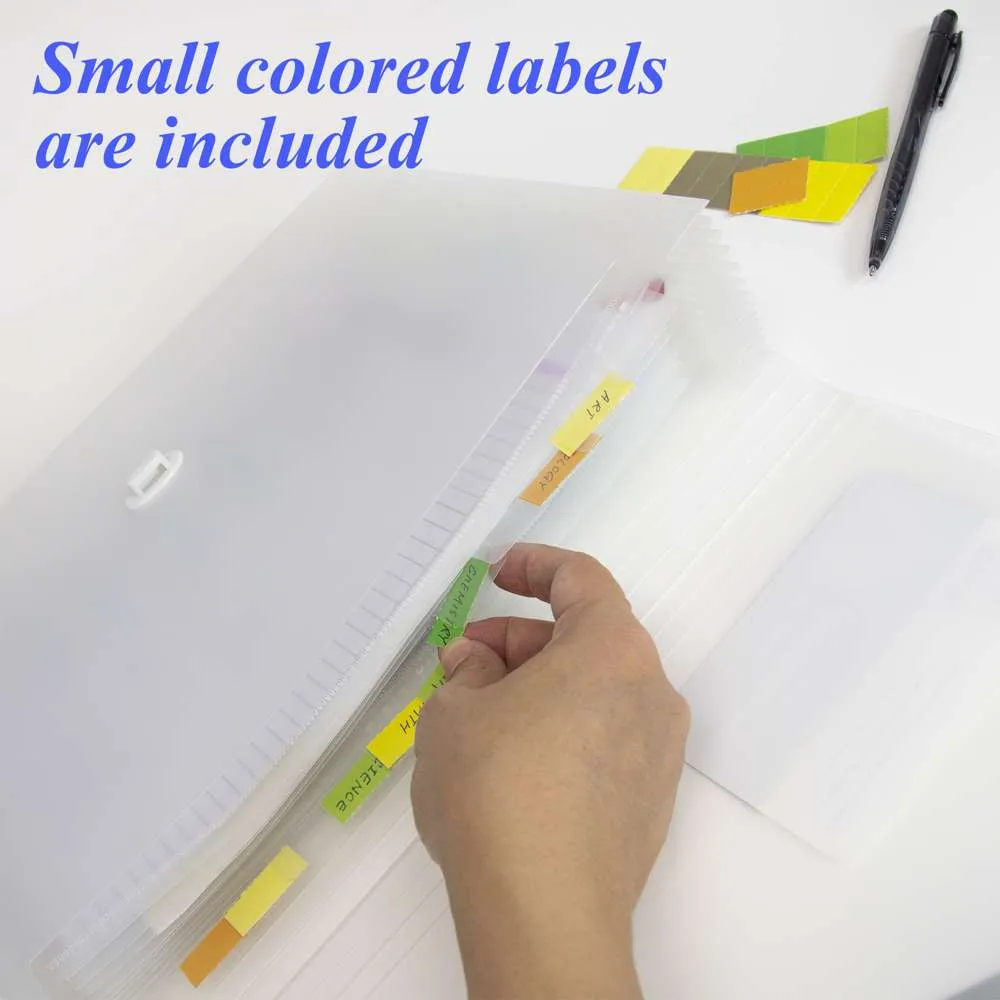 Expanding File Letter Size Translucent Poly 13-Pocket