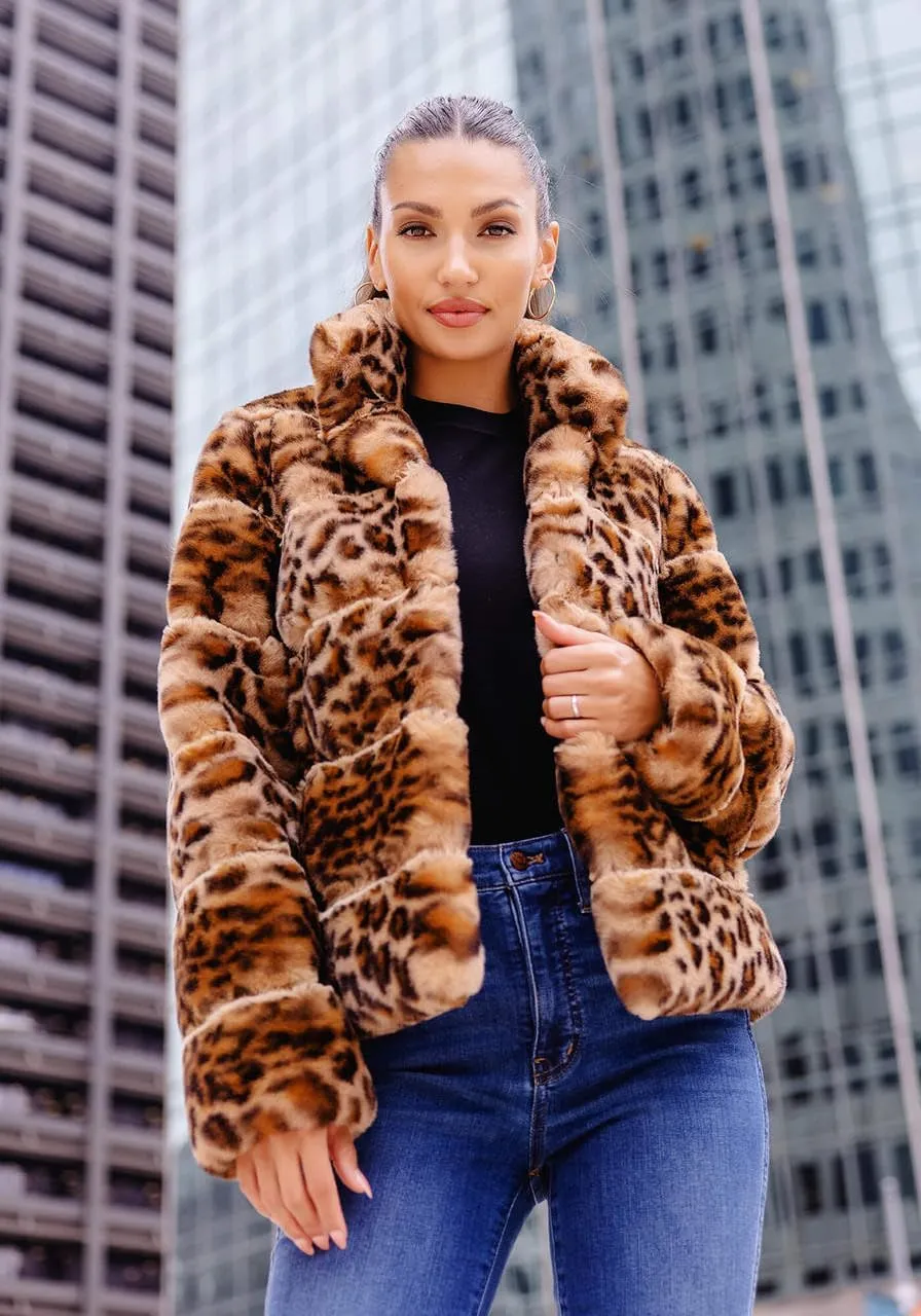 Fabulous-Furs Donna Salyers Chocolate Faux Fur Posh Jacket